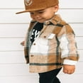 thumbnail image 4 of GYRATEDREAM 0-5T Little Kids Toddler Baby Boy Girl Shirt Jacket Plaid Long Sleeve Button Down Fall Flannel Shacket Coat Tops, 4 of 11