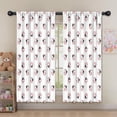 thumbnail image 5 of Blackout Kids Curtains,White Cow Bow Pattern Childrens Insulated Curtains Set Of 2,Bedroom Essentials,Toddler Room Decor 52x63in(132x160cm), 5 of 5