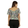 thumbnail image 4 of Moomaya Womens Printed Tops For Women Short Sleeve Flared Top Blouse, 4 of 8