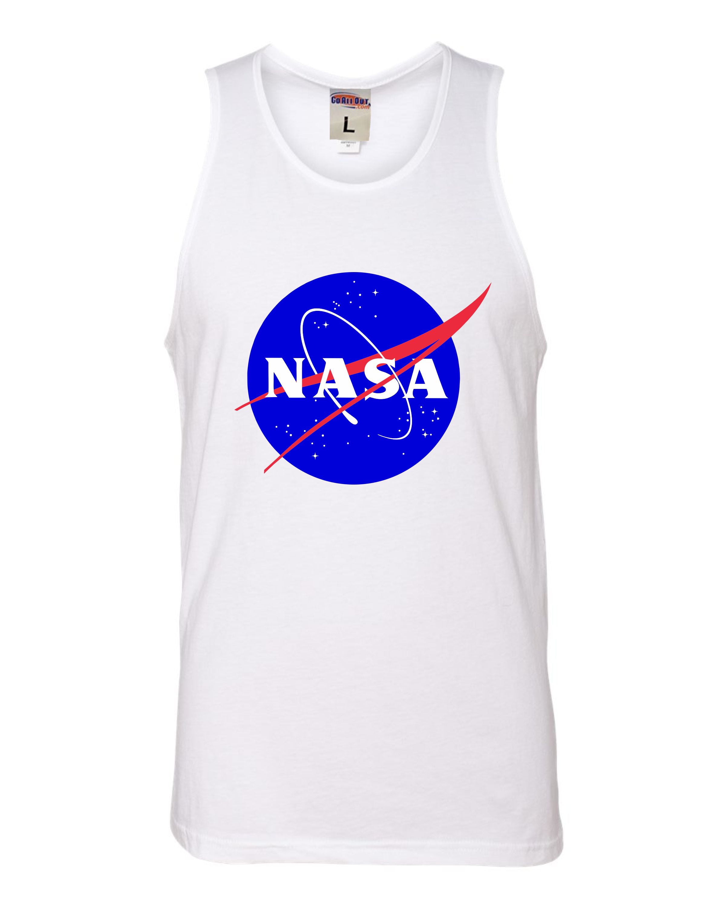 officiel hvordan man bruger købmand Adult Blue NASA Logo Sleeveless Tank Top Cotton T-Shirt - Walmart.com