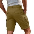 thumbnail image 6 of Cargo Shorts for Men 7 inch Inseam Lightweight Summer Workout Hiking Shorts Pull On Baggy Casual Outdoor Work Short,Khaki,M, 6 of 10