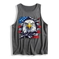thumbnail image 4 of Fartey Womens American Flag Tank Tops 4th of July Sleeveless Crew Neck Shirts Stars Stripes Graphic Tees Independence Day Patriotic Top Festival Blouses Gray XL, 4 of 4