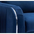 thumbnail image 4 of Modern Velvet Sofa with Unique 3D Armrests - 220cm Blue for Living Room, 4 of 10