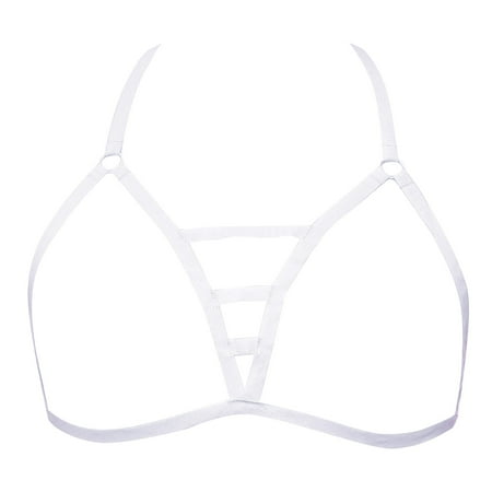 Yuhangmm Women Sexy Lace Up Bra Black Cutout Stretch Adjustable Lingerie Bra Lady Elastic Band Bra Sexy Lingerie Top And Panties