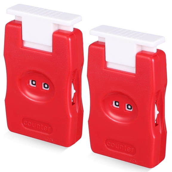 SWETRACE 2-Pack Red ABS Counters for Knitting, Handcraft Tools for Beginners and Experienced Crafters