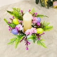 thumbnail image 7 of karymi Easter Simulation Easter Eggs Candle Holders Wreath Wedding Decoration Desktop Candle Wreath up to 70% off Summer, 7 of 7