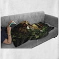 thumbnail image 5 of Princess Soft Flannel Fleece Throw Blanket, Female Elf Sitting with Lantern in Cocoon Mysterious Greenery Nighttime, Cozy Plush for Indoor and Outdoor Use, 60" x 80", Green Brown, by Ambesonne, 5 of 5
