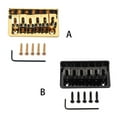 thumbnail image 3 of Soidarity Puente rígido de guitarra con tornillos y llave Profesionales Aprendizaje Pieza de repuesto vintage Negro Sillín dorado Tailpiece Bass Accesorios para instrumentos musicales Oro Soidarity OD026104-01, 3 of 6