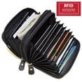 thumbnail image 2 of RFID Blocking Genuine Leather Women's Large Change Purse Clasps Open Coin Card Holder-Many Colors, 2 of 10
