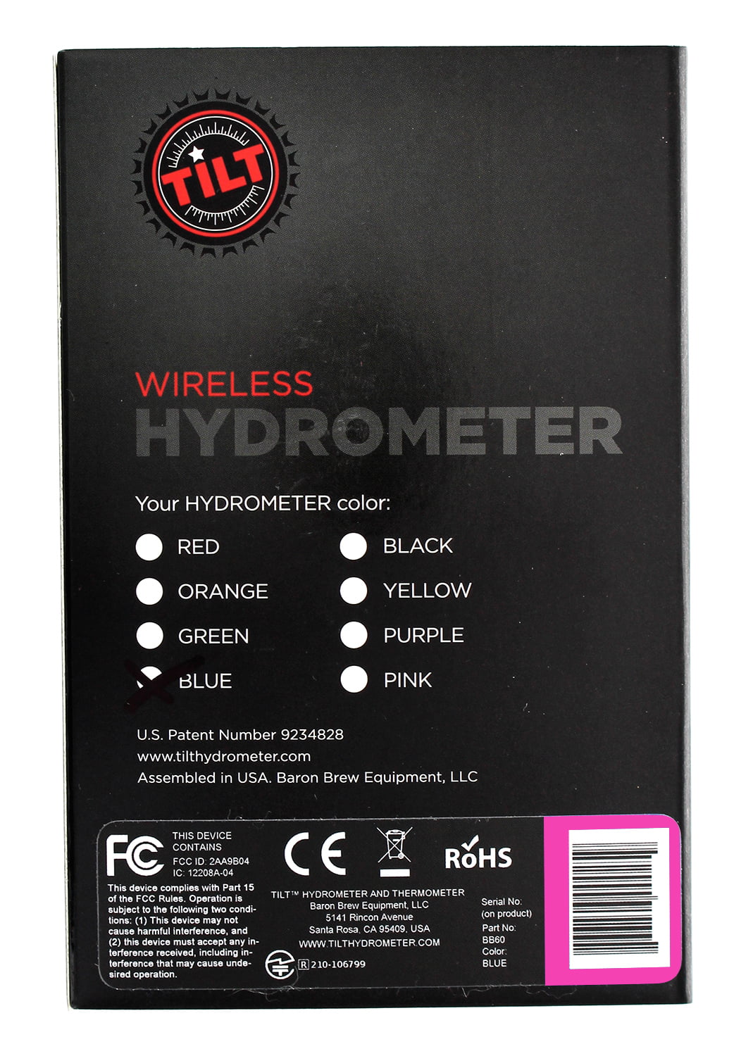 Green V3 TILT™ Bluetooth Wireless Hydrometer FREE Spare Battery Color 