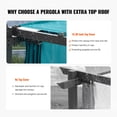 thumbnail image 3 of VEVOR 10'x13' Outdoor Retractable Pergola with Canopy, Aluminum Pergola with Retractable Canopy, Modern Pergola with Sun Shade Canopy for Patios, Gardens, Decks, Backyards (Bule), 3 of 9