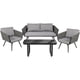 thumbnail image 1 of Sala Exterior Jardimex Tipo Rattan Jardin patio Terraza 4 Pz gris, 1 of 7