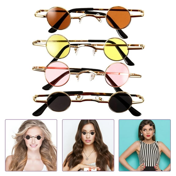 WHAMVOX Fashionable Round Sunglasses with Durable Plastic and Metal Frame for Action Camera Assorted Color