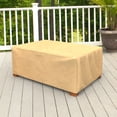 thumbnail image 3 of Budge Beige All-Seasons Outdoor Ottoman Cover, 3 of 10