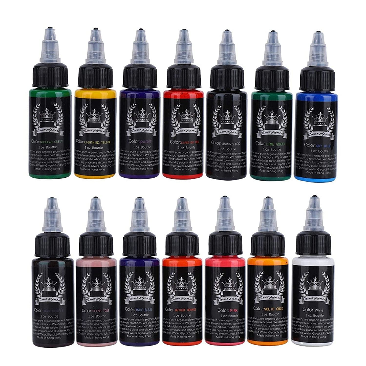 Hao Tattoo Ink 40pack Primary Color Set 016oz Bottles Buy Hao Tattoo Ink