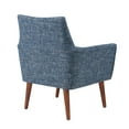thumbnail image 4 of Linon Ava Tweed Chair, Button Tufted Back, 18.25 inch Seat Height, Blue, 4 of 9