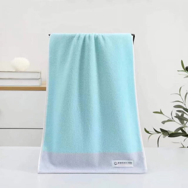 Nvzi Toalla de cara de color sólido arcoíris de 6 piezas, toalla de mano súper suave de algodón muy absorbente para ducha, piscina, toalla de mano de 12,99 x 27,56 pulgadas (cian)