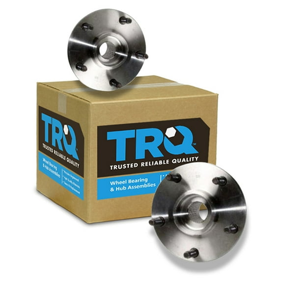TRQ Front Wheel Hubs & Bearings Pair Set of 2 for 94-99 Dodge Ram 1500 4WD 4x4 BHA53323