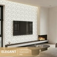 thumbnail image 5 of 3D Wall Panels for Interior Wall Decor, 11.8''x11.8'' White Accent Textured Wall Panels, Wall Covering Panles for Living Room, Gaming Room, TV Background, 5 of 7