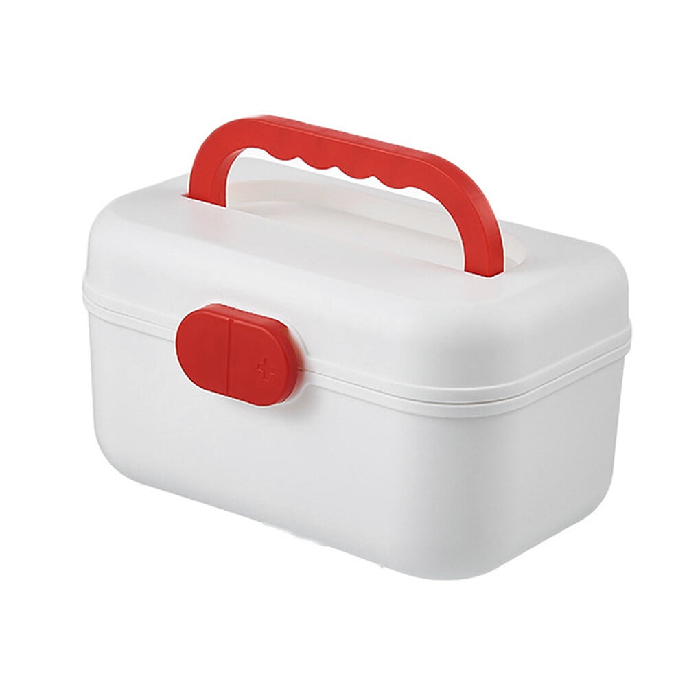 Household Pills Storage Boxes Bandage Thermometer Portable Adults Elderly Kids Carrying Cases Indoor Outdoor Organizer Hiking Dustproof Container
