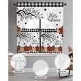 thumbnail image 2 of Orange Pumpkins Swag Curtains for Living Room/Bedroom Windows, Black Branch Retro Plaids Country Rustic Kitchen Curtains and Valances Set 36 Inch Length, Light Filtering Swags Valance Curtain Panels, 2 of 5