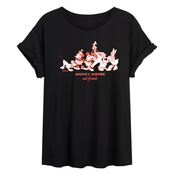 Disney - Mickey Friends - Juniors Oversized Graphic T-Shirt
