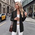 thumbnail image 6 of Women's Open Front Long Cardigan Lightweight with Pockets Fall Layering, 6 of 8