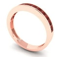 thumbnail image 2 of 0.84 ct Brilliant Princess Cut Natural Garnet 14k Rose Gold Stackable Band SZ 7.25, 2 of 6
