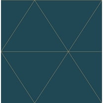 Brewster Twilight Teal Modern Geometric Wallpaper