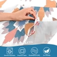 thumbnail image 3 of Yayeee Kitchen Curtains Tier Pair Light Filtering 27"x36" Rod Pocket Short Cafe Window Panel, Blue Abstract Pattern, 3 of 7