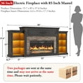 thumbnail image 3 of ANPOO 85" Electric Fireplace with Mantel, Fireplace TV Stand with 36" Fireplace for TVs Up to 95 Inch, 37.6" Tall Farmhouse Entertainment Center with LED Lights & Charging Station, Carved Decoration, 3 of 9