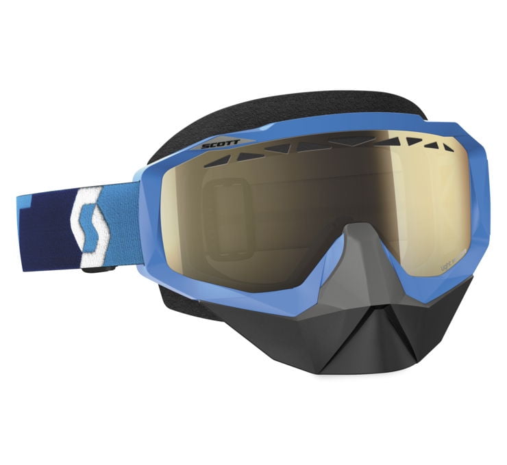 Scott Hustle Snow Cross Goggles Blue Bronze Chrome Lens by SCOTT