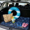 thumbnail image 2 of Qpednta Heavy Duty Blue Turtle Cargo Mat 29"x39" Trunk Liner All Weather, Premium Non-Slip Polyester Carpet Machine Washable Sand Resistant Easy Clean Universal Fit for Sedan SUV Truck, 2 of 7