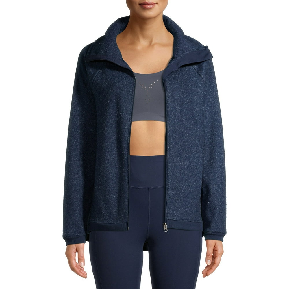 Avia Avia Women's Active Polar Fleece ZipUp Sweater with Funnel Neck