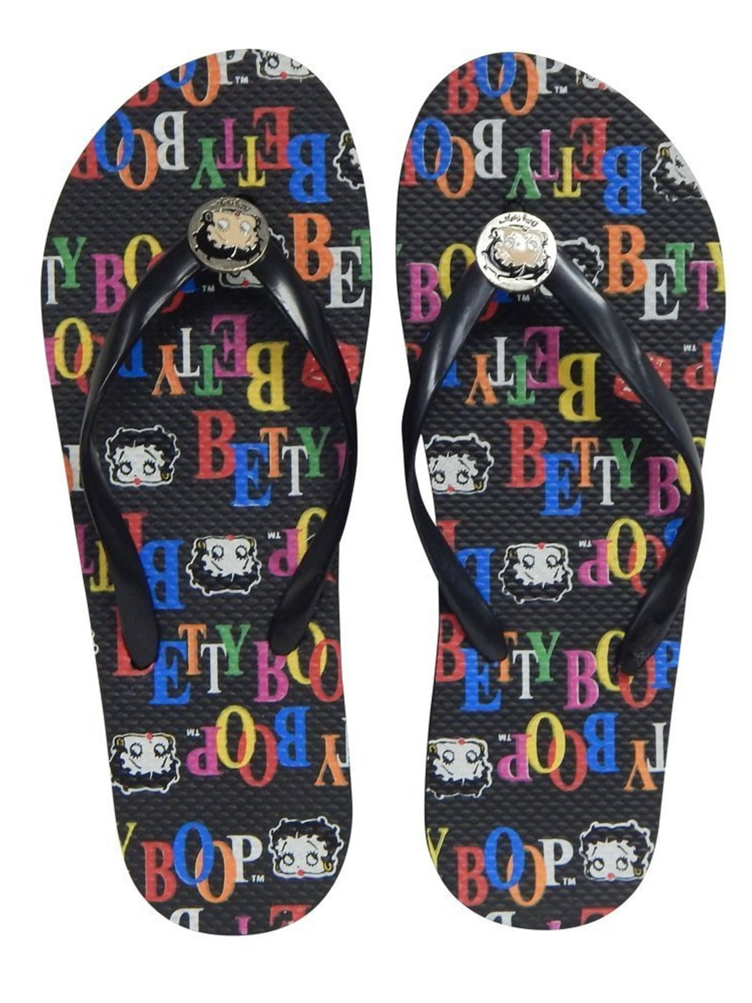 Betty Boop - Betty Boop Women's Flip Flop Sandal Thong Slide - Walmart ...
