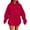 Red, variant on Dxzfnsa Oversized Hoodie Sweatshirts for Women Winter Warm Solid Color Hoodies Causal Long Sleeve Pullover Sweatshirts with Kangaroos Pockets
