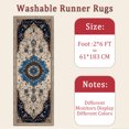 thumbnail image 6 of 2x6 FT Kitchen Runner Rugs Non Skid Washable, Faux Wool Rug Runners for Hallways Bathroom Carpet Runner, Soft Indoor Modern Floor Rug for Entryway Laundry Room, 6 of 11