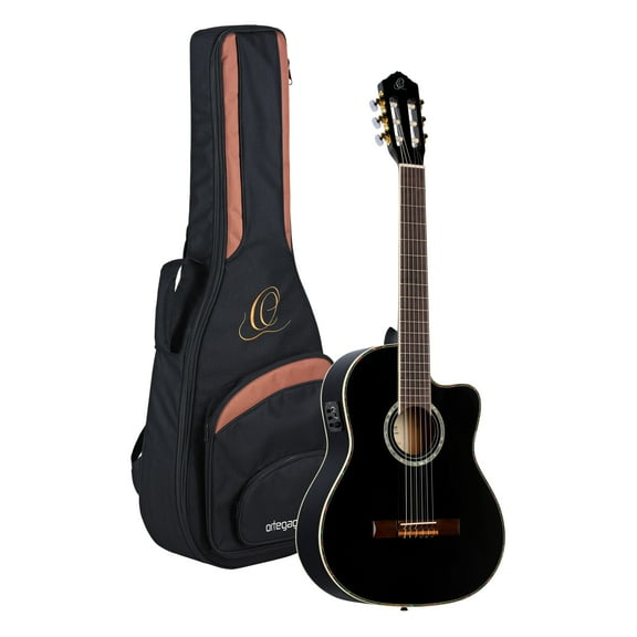 Ortega Family Series Pro RCE141BK Acoustic-Electric Nylon Guitar Gloss Black
