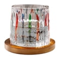 thumbnail image 2 of Copas de cristal Vaso Vaso de champán de fondo ponderado grueso con posavasos de para ron escocés , Macarena Copa de cóctel, 2 of 8