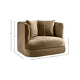 thumbnail image 3 of Meridian Furniture Alder Beige Velvet Accent Chair, 3 of 16
