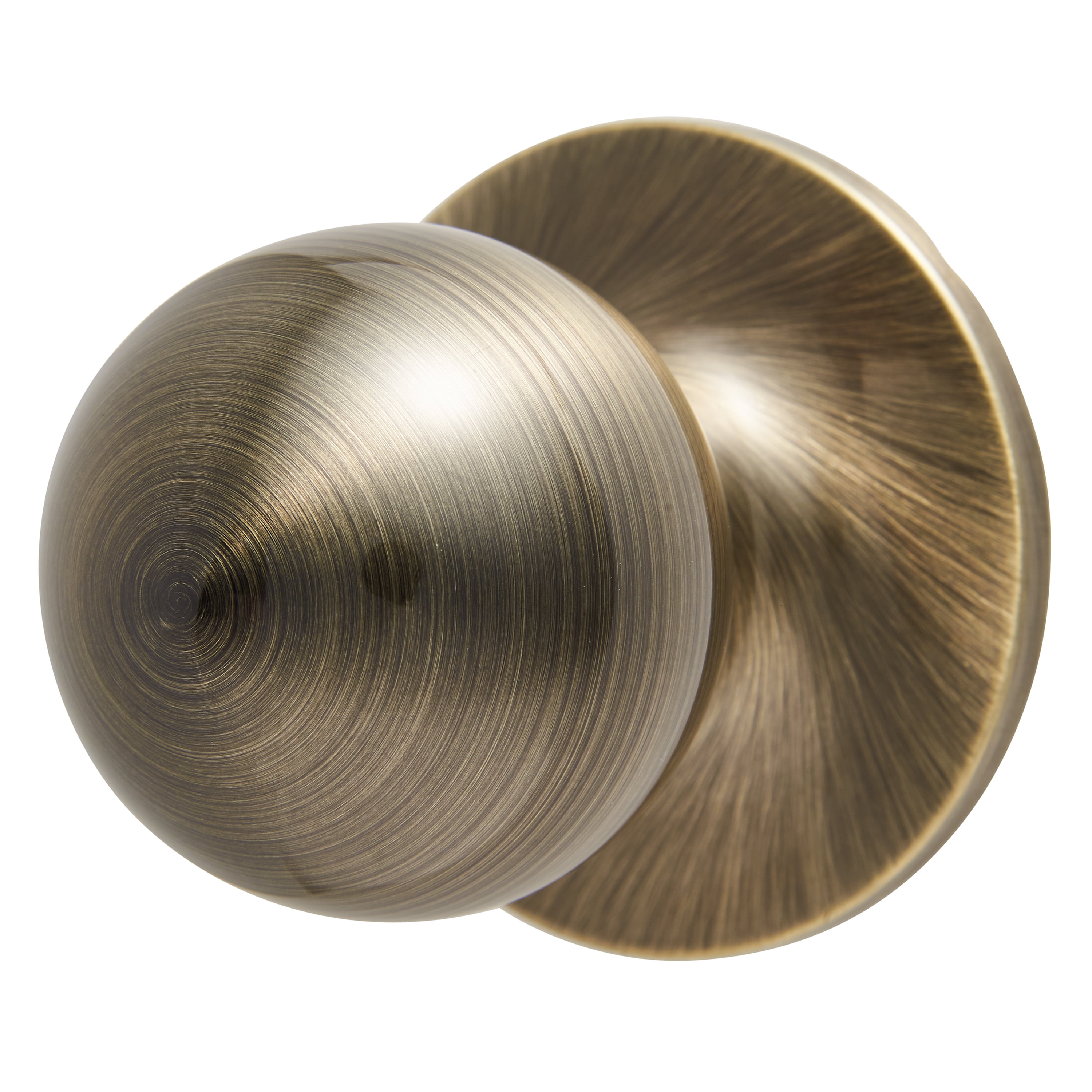 Hyper Tough Interior Non-Locking Ball Style Passage Doorknob, Antique Brass Finish