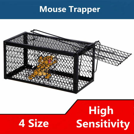 OUTERDO 4 Size Mouse Live Trap Rodent Animal Humane Hamster Cage Mice Rat Control Catch (Best Bait To Catch Rats)