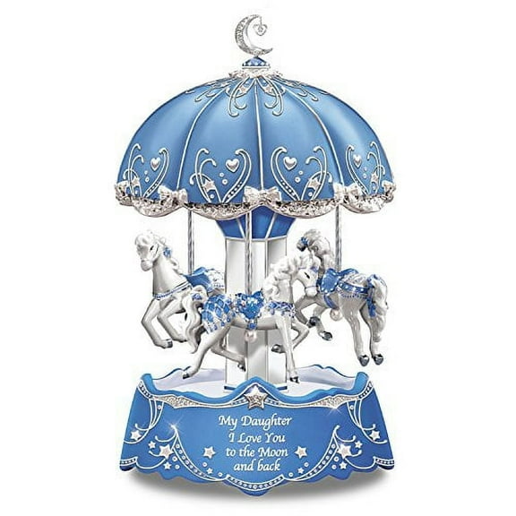 The Bradford Exchange Carousel Music Box for Daughter with Lights and Rotation 8"-Inches