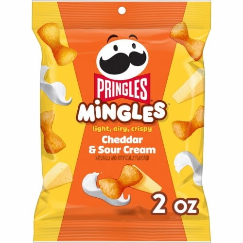 Pringles Mingles Cheddar and Sour Cream Puffed Snacks 2 oz - Pack of 2
