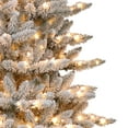 thumbnail image 2 of Puleo International 6.5 ft. Pre-Lit Flocked Slim Fraser Fir Artificial Christmas Tree with 350 UL-Listed Clear Lights, 2 of 5