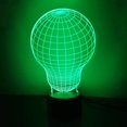 thumbnail image 1 of Bulb 3d Night Light Led Illusion Lamp Bedside Desk Table Lamp, 7 Color Changing Lights With Acrylic Flat & Abs Base & Usb Charger, 1 of 4