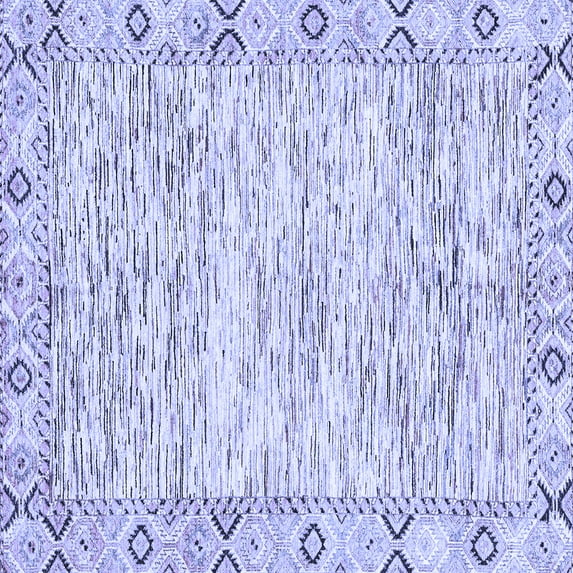 Ahgly Company Indoor Square Abstract Blue Modern Area Rugs, 5' Square