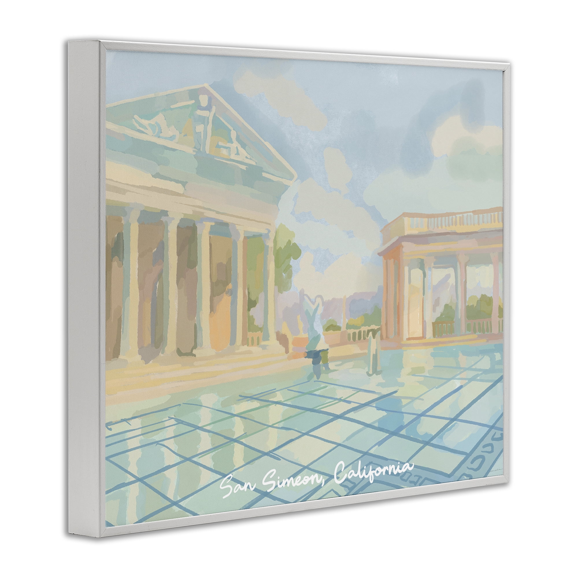 Stupell Industries San Simeon California White Framed Giclee Art, design by Amelia Noyes