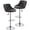 Black, variant on LiteHaven Bar Stools Set of 2 Bar Stools Swivel Stool Height Adjustable Bar Chairs with Back PU Leather Swivel Bar Stool Kitchen Counter Stools Dining Chairs Black