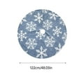 thumbnail image 2 of kiplyki 122CM Blue Velvet Party Decoration Snow Pattern Christmas Tree Skirt With, 2 of 6